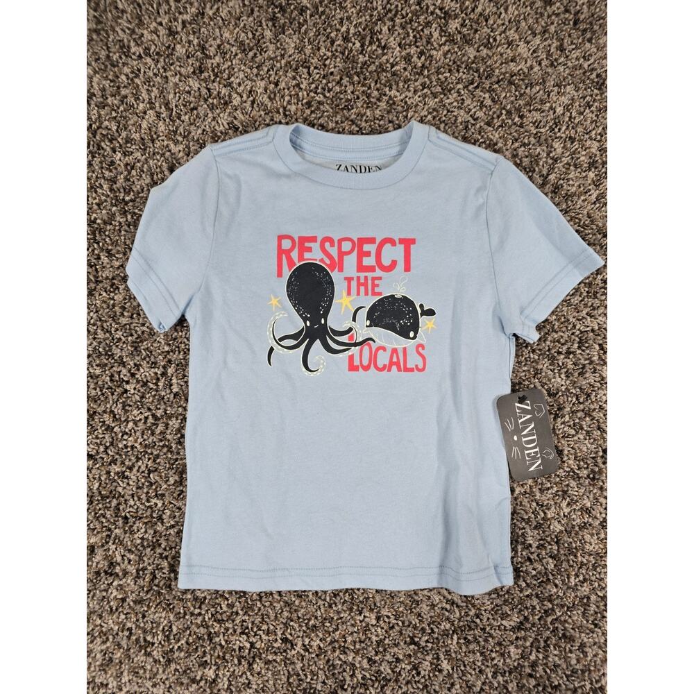 Zanden Kids Sz M Short Sleeve T Shirt respect the Locals Ocean Animals NEW